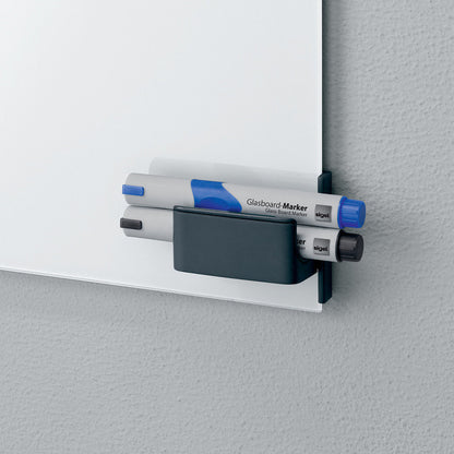 Sigel Si-Gl800 Pennenhouder Voor Glasborden Van 3 Tot 5Mm Antraciet 75X37X35Mm Bevestig