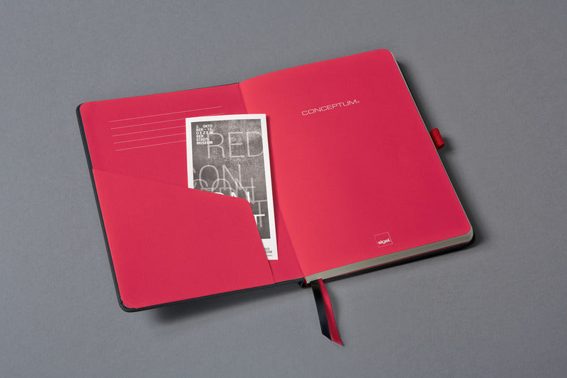 Sigel Si-Co660 Notitieboek Conceptum Red Edition Hardcover A4 Zwart Geruit