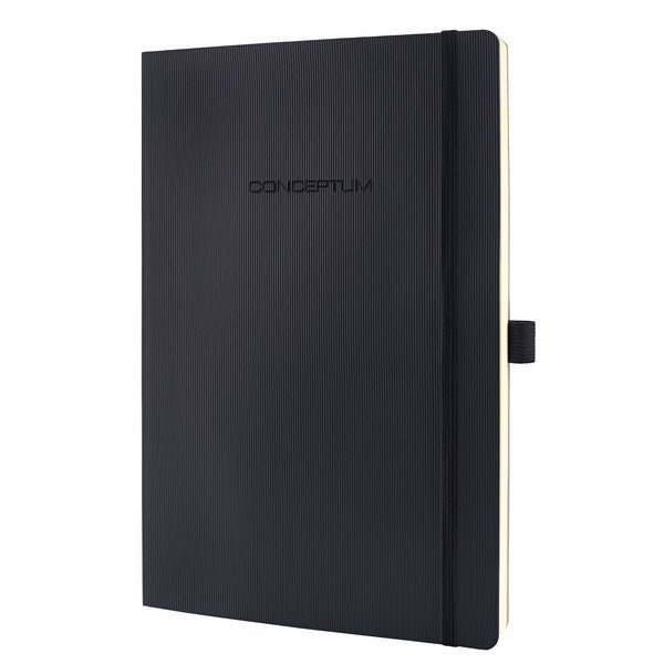 Sigel Si-Co311 Notitieboek Conceptum Pure Softcover A4 Zwart Gelinieerd