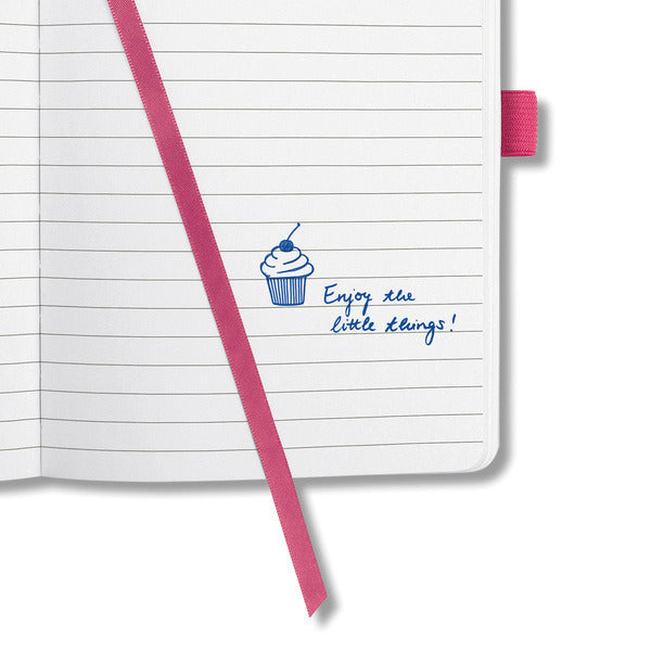 Sigel Si-Jn104 Notitieboek Jolie Flair A6 Hardcover Gelinieerd Fuchsia Roze