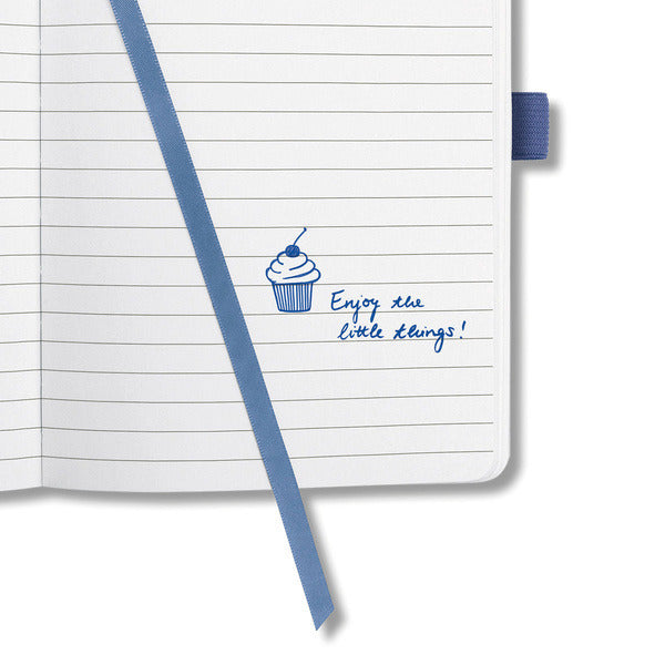 Sigel Si-Jn101 Notitieboek Jolie Flair A5 Hardcover Gelinieerd Indigo Blauw