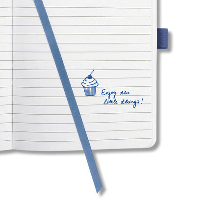 Sigel Si-Jn101 Notitieboek Jolie Flair A5 Hardcover Gelinieerd Indigo Blauw