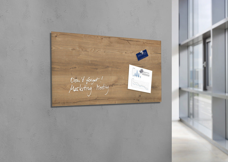 Sigel Si-Gl258 Glasmagneetbord Artverum 910X460X15Mm Natural Wood