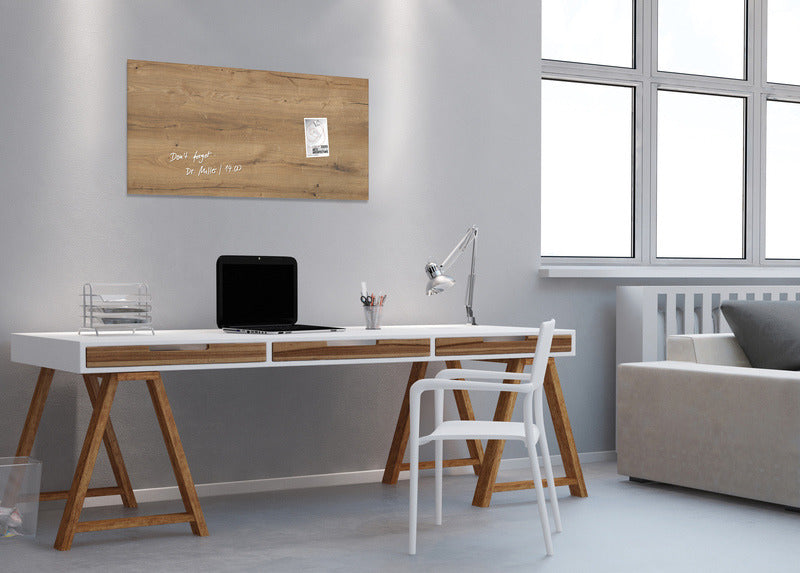 Sigel Si-Gl258 Glasmagneetbord Artverum 910X460X15Mm Natural Wood