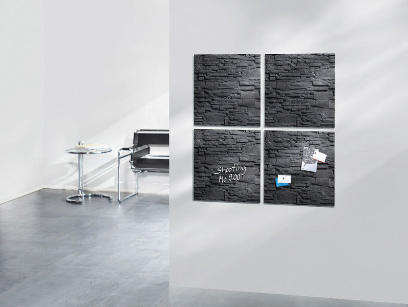 Sigel Si-Gl169 Glasmagneetbord Artverum 480X480X15Mm Leisteen