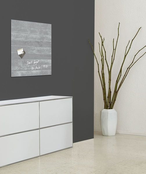 Sigel Si-Gl168 Glasmagneetbord Artverum 480X480X15Mm Betondesign