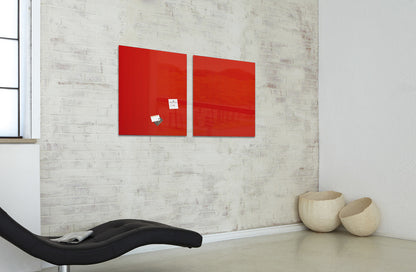 Sigel Si-Gl114 Glasmagneetbord Artverum 480X480X15Mm Rood