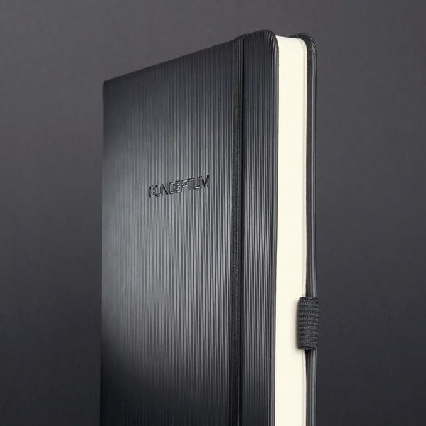 Sigel Si-Co132 Notitieboek Conceptum Pure Hardcover A6 Zwart Gelinieerd