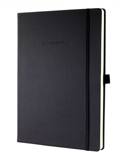 Sigel Si-Co112 Notitieboek Conceptum Pure Hardcover A4 Zwart Gelinieerd