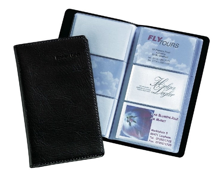 Sigel Si-Vz171 Visitekaartmap Kunstleer Zwart Voor 120 Kaarten