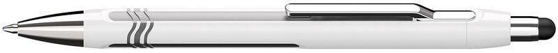 Schneider S-138701 Balpen Epsilon Touch Blauwschrijvend, Huls Wit/Zilver