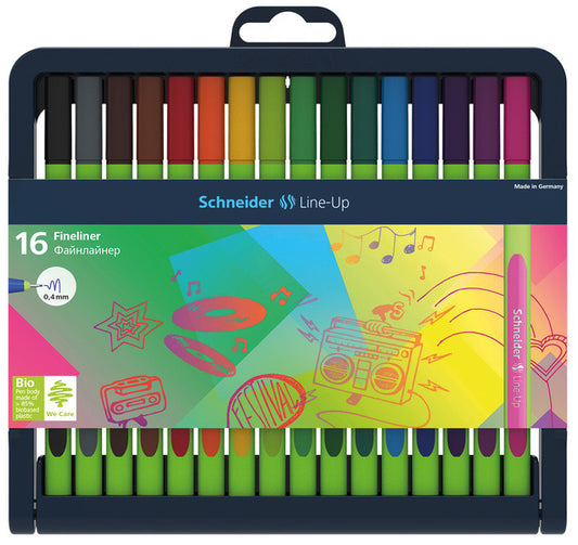 Schneider S-191092 Fineliner Line-Up 0,4Mm Assorti 16 Stuks