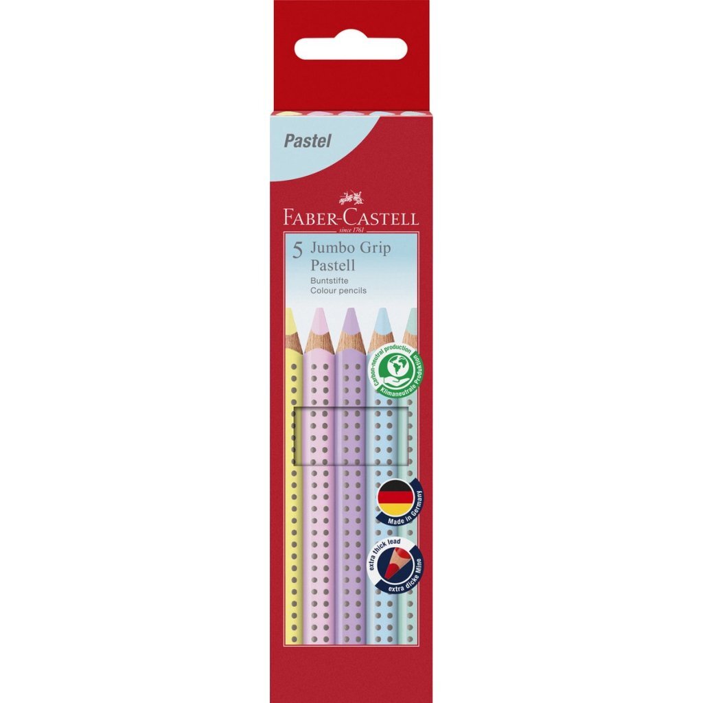 Faber Castell Fc-110991 Jumbo Grip Kleurpotlood Pastel 5 Stuks