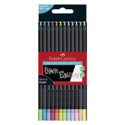 Faber Castell Fc-116410 Black Edition Kleurpotloden 12 Stuks Neon/Pastel