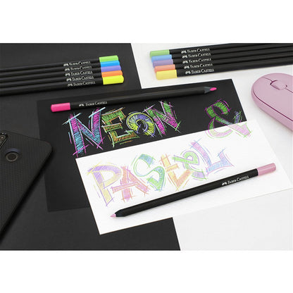 Faber Castell Fc-116410 Black Edition Kleurpotloden 12 Stuks Neon/Pastel