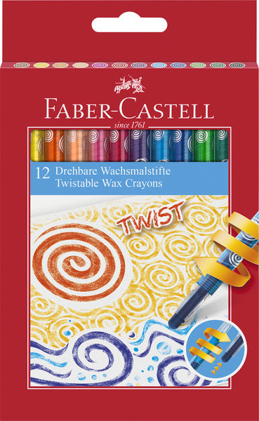 Faber Castell Fc-120003 Waskrijt Faber-Castell Draaibaar 12 Stuks