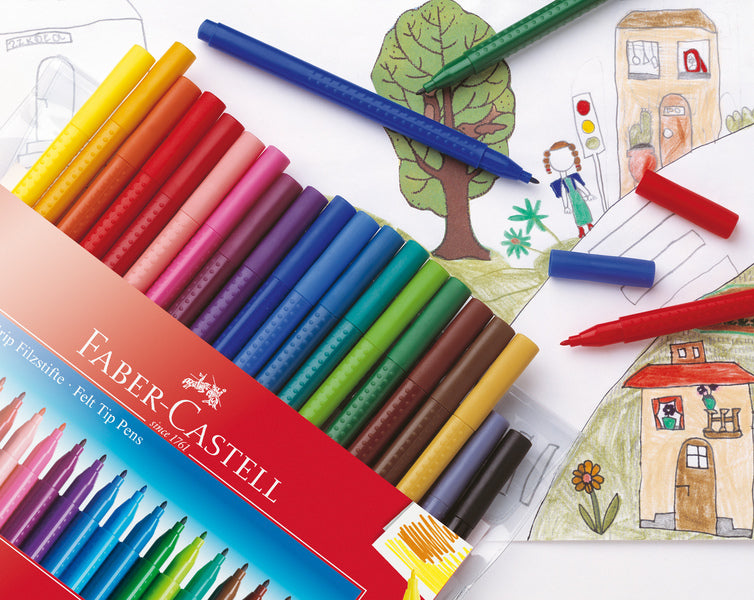Faber Castell Fc-155320 20 Viltstiften Grip Doos 5 Stuks