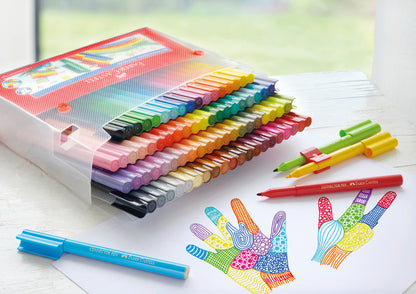Faber Castell Fc-155579 Uitwasbare Connector Stiften Koffer 80 Stuks