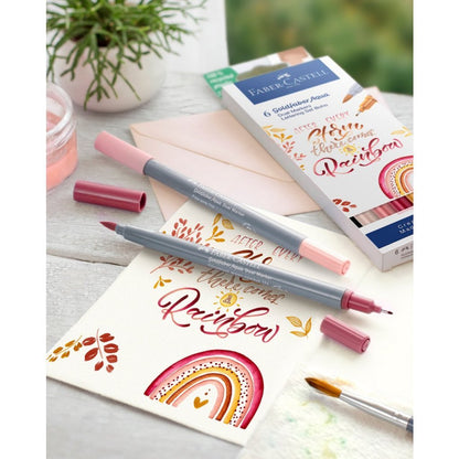 Faber Castell Fc-164518 Duo Aquarelmarker Goldfaber Boho 6 Stuks