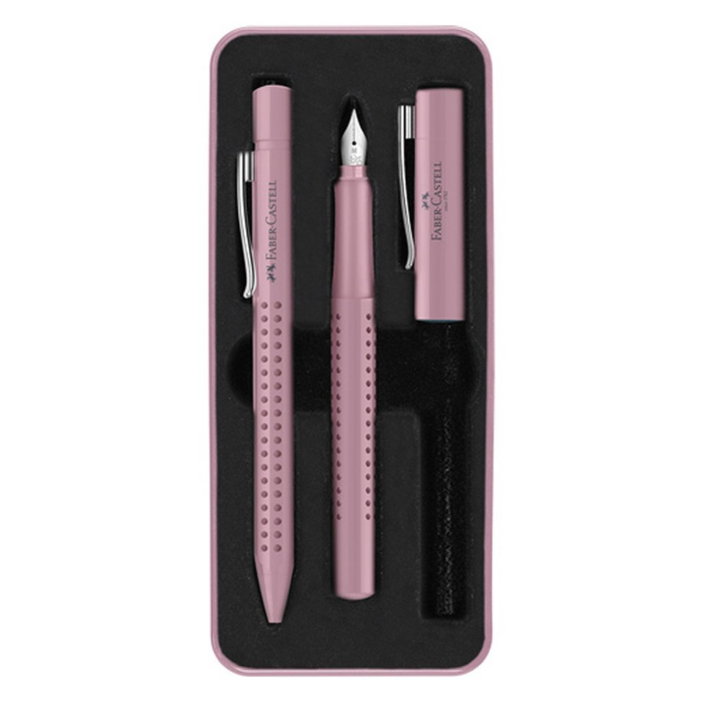 Faber Castell Fc-201528 Giftbox Rose Shadows Grip 2010 Harmony Balpen En Vulpen