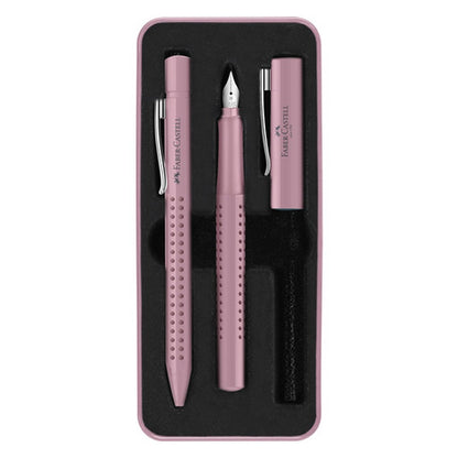 Faber Castell Fc-201528 Giftbox Rose Shadows Grip 2010 Harmony Balpen En Vulpen