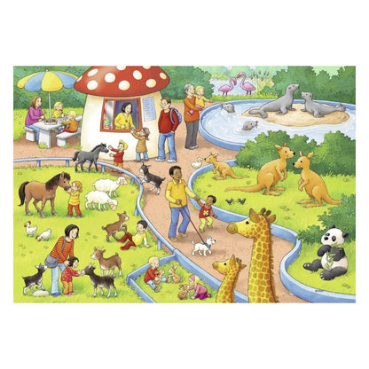 Ravensburger Puzzel Dag In De Dierentuin 2X24 Stukjes