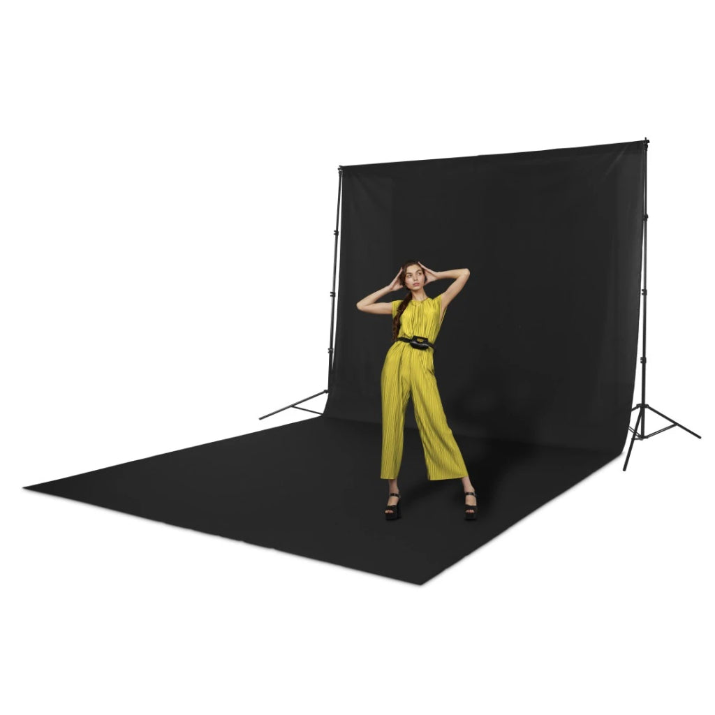 Hama Fotostudio Achtergrond Doek 2.94X6 M Zwart/Polyester