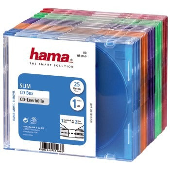 Hama Cd Slim Box Gekleurd 25Pak