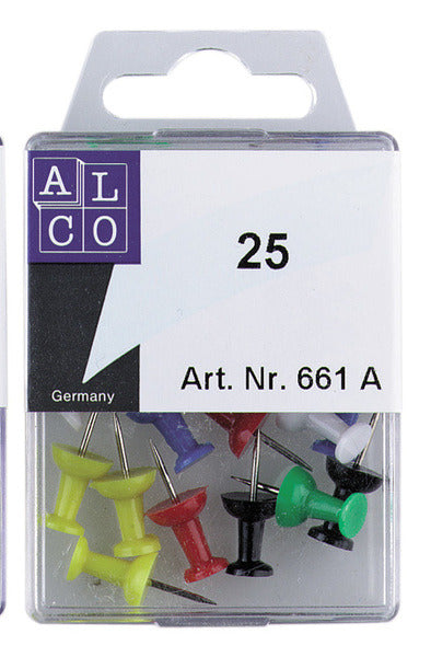 Alco Al-661A Pushpins Doosje A 25 Stuks Assorti