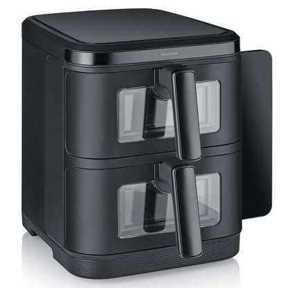 Severin Severin S-Fry Duo Stack Heteluchtfriteuse 2X5.5L 2800W Zwart
