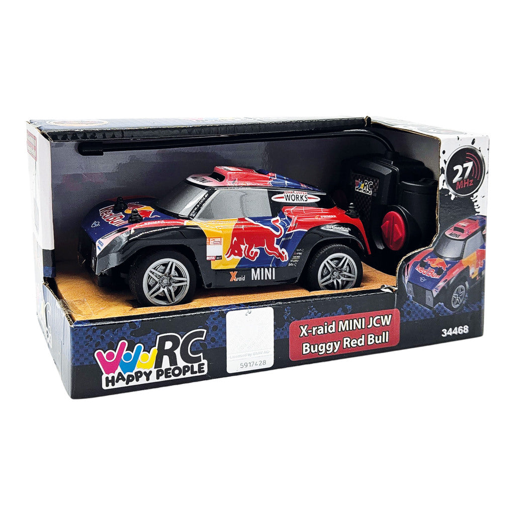 Happy People Rc X-Raid Mini Jcw Buggy Red Bull 1:28 15 Cm