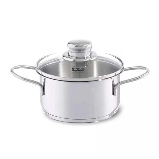 Fissler Snacky Kookpan + Deksel 14 Cm Rvs/Glas