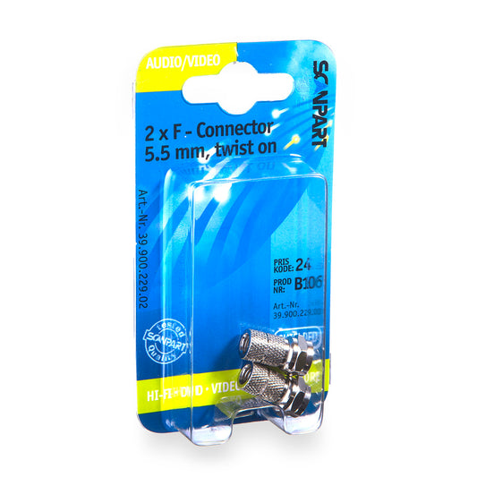 Scanpart F Connector 5.5(M) Schroefbaar A2