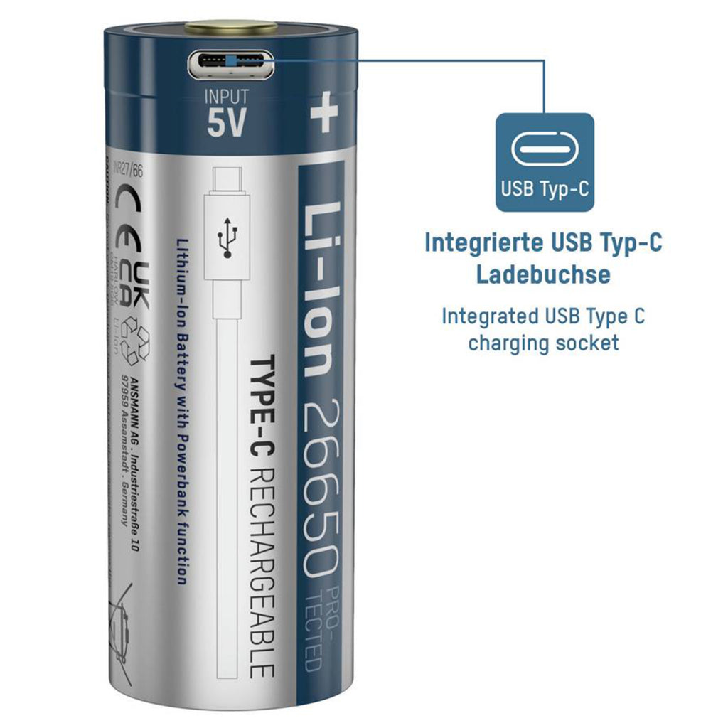 Ansmann 22650 Batterij Usb C 5100 Mah