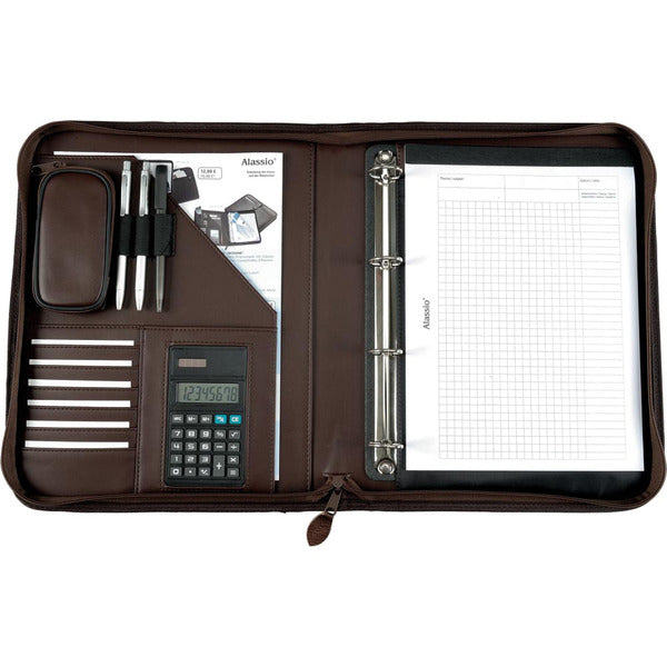 Juscha Ju-30053 Conferentiemap Alassio Viterbo Kunstleer Finetouch A4 Bruin