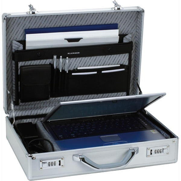 Juscha Ju-45131 Laptopkoffer Alumaxx Kronos Zilver Aluminium.