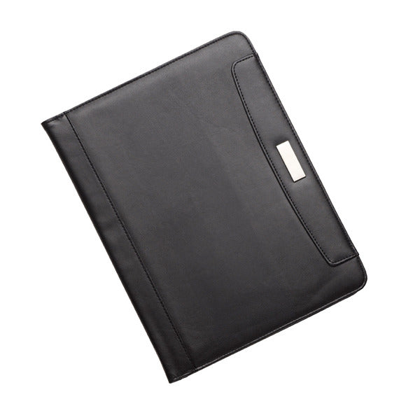 Juscha Ju-96086 Schrijfmap Alassio Mares A4 Kunstleer Zwart Notablok Rekenmachine 33X26X2,5Cm