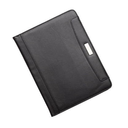 Juscha Ju-96086 Schrijfmap Alassio Mares A4 Kunstleer Zwart Notablok Rekenmachine 33X26X2,5Cm