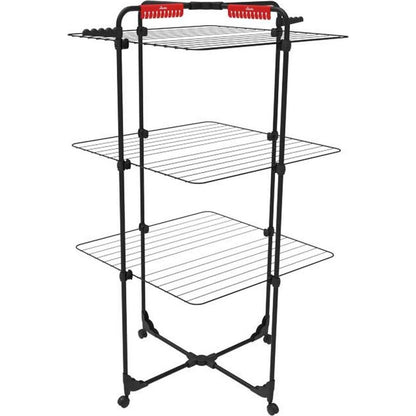 Vileda Mixer 3 Ultimate Droogtoren 30 M Drooglengte + Wieltjes Zwart