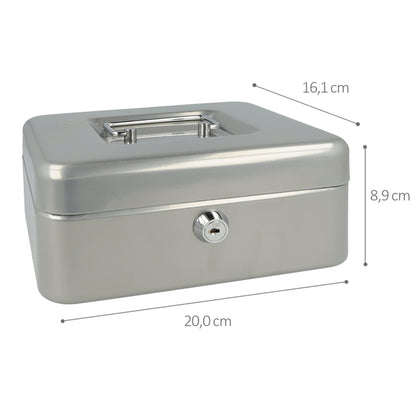 Westcott Ac-E51001-Zi Geldkist 200X161X90Mm Zilver, Kunststof Inzet Met 3 Vakken