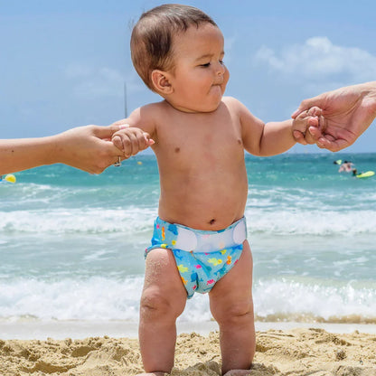 Freds Swim Academy Wasbare Zwemluier Zeedieren Maat 1 4-9 Kg Blauw