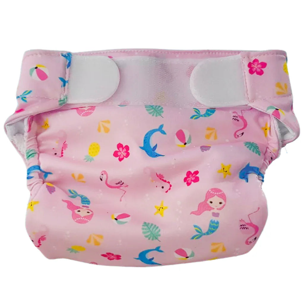 Freds Swim Academy Wasbare Zwemluier Zeemeermin Maat 1 4-9 Kg Roze