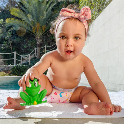 Freds Swim Academy Wasbare Zwemluier Zeemeermin Maat 1 4-9 Kg Roze