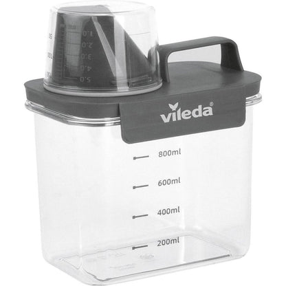 Vileda Wasmiddelbox 1100 Ml Transparant/Antraciet