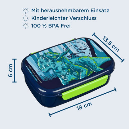Overige Merken Jurassic World Lunchbox Donkerblauw/Appelgroen