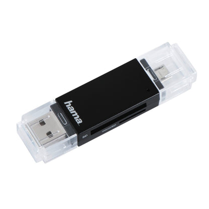 Hama Usb-2.0-Otg-Kaartlezer Basic Sd/Microsd Zwart