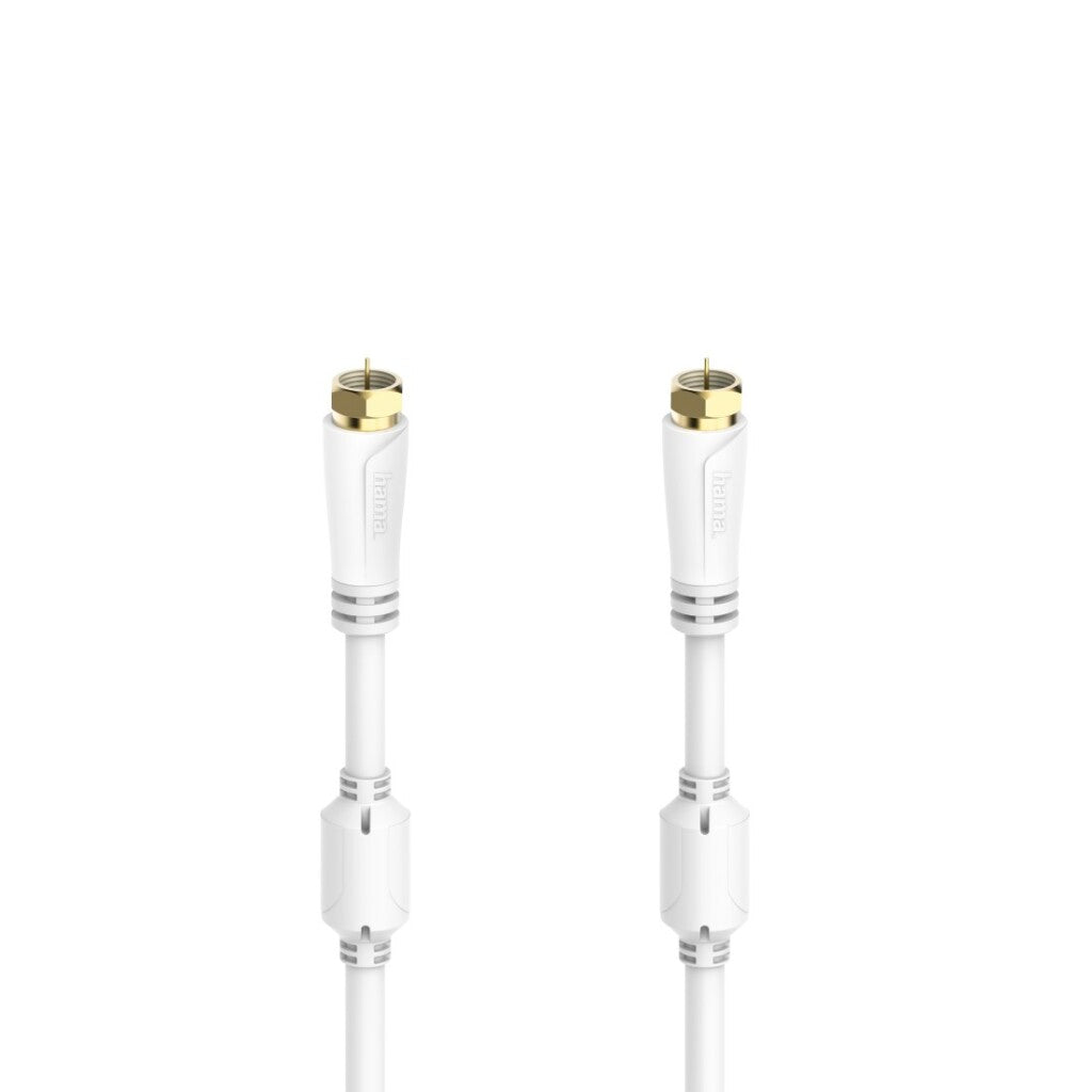 Hama Sat Aansluitkabel F Connector - F Connector Verguld 500 Cm Wit