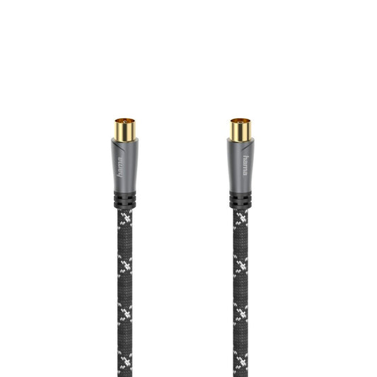 Hama Antennekabel Coax-Stekker - Coax-Koppeling Metaal Verguld 10,0 M 120 Db