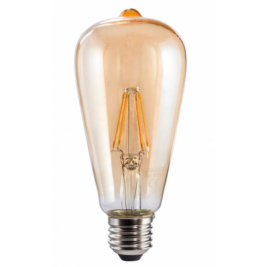 Xavax Led-Gloeidraad E27 410Lm Vervangt 35W Vintagelamp Amber Warm Wit