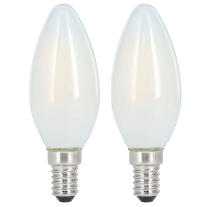 Xavax Led-Gloeidraad E14 470Lm Verv. 40W Kaarslamp Mat Warm Wit 2 Stuks